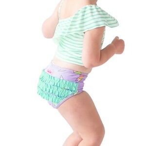 Ruffle Butts Snow Cones one shoulder Ruffle Tankini 4T